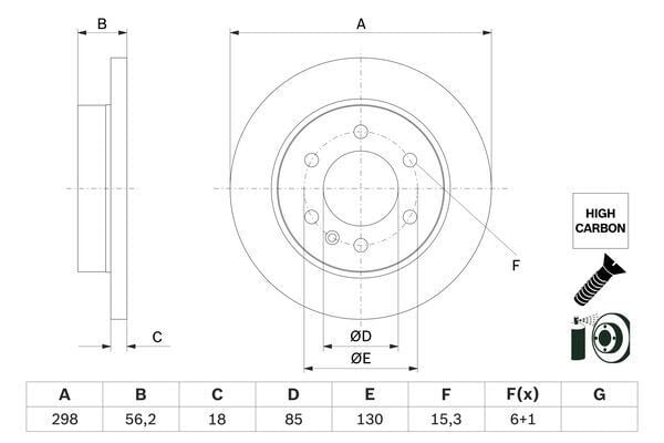 FREN DISKI ARKA MERCEDES SPRINTER B907 B910 18> ELEKTRONIK PARK FRENI 2 Adet