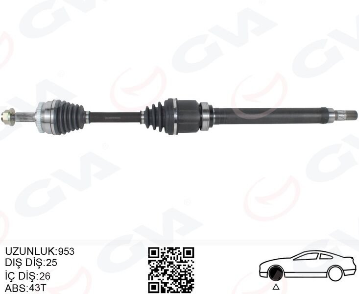ÖN AKS KOMPLE SAG VOLVO S40 I V40 I 1.8-2.0 97>04
