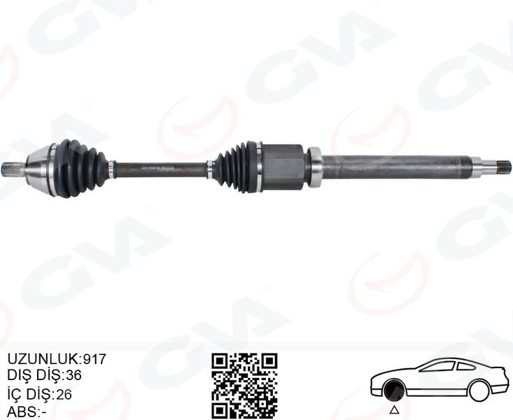 ÖN AKS KOMPLE SAG VOLVO S40 VOLVO II 1.6 D2 10>12 V50 1.6 D2 10>12 C30 1.6 D2 10>12 D 4162 T