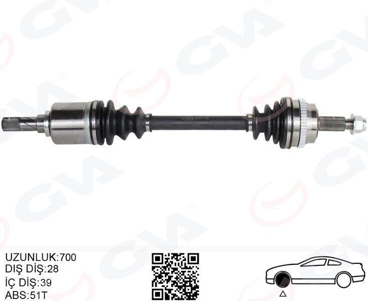 ÖN AKS SOL RENAULT MASTER II FD 2.5 DCI ABSLI 51 DIS 28X39 06-10