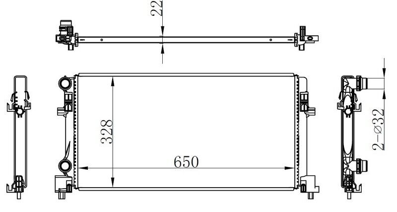 RADYATÖR GOLF VII-A3-LEON-OCTAVIA 1.2 TFSİ-1.6 TDİ 13 > MRK/OTOM 650X328X22
