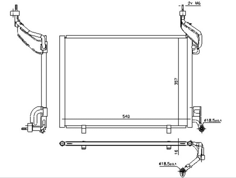 KLİMA RADYATÖRÜ FORD BMAX-FİESTA-COURIER 13> 1.5-1.6 TDCİ