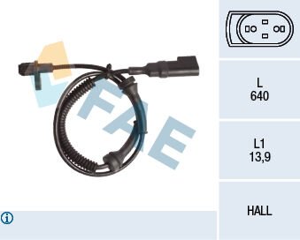 ARKA ABS SENSORU SAG-SOL CONNECT 1.8TDCI 02>13 BOY:555MM
