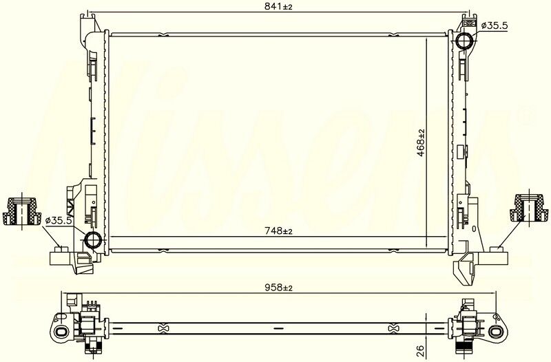 RADYATOR BRAZİNG MT 748X468X26 TRAFFİC III 1.6 DCİ 2014 630793-6000618060