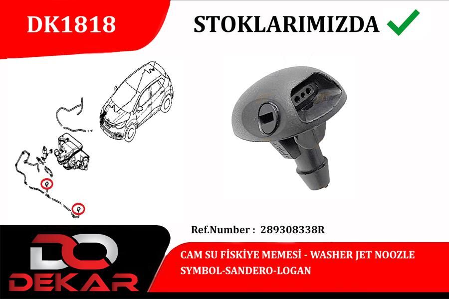 CAM SU FISKIYE MEMESI SYMBOL-SANDERO-LOGAN 5 Adet