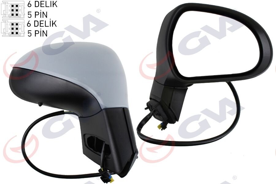 DIŞ DİKİZ AYNASI SAĞ 207 06> ELEKTRİKLİ ISITMALI SİNYALLİ KATLANIR SENSÖRLÜ ASTARLI KONVEKS VM-6207EBR