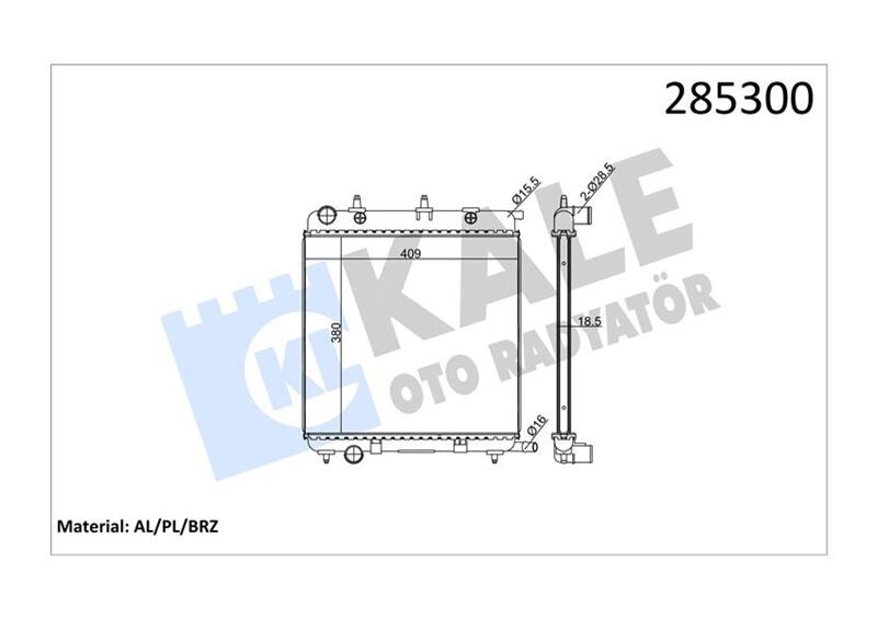RADYATÖR BRAZİNG C3 04/02>207 02/06>1007 04/05> KLİMASIZ MEK 380x409x26