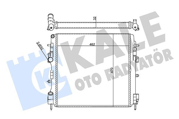 RADYATÖR KNG 1.5DCI-1.2-1.6 16V-1.9DCI AC KLİMASIZ MEK 470x460x27