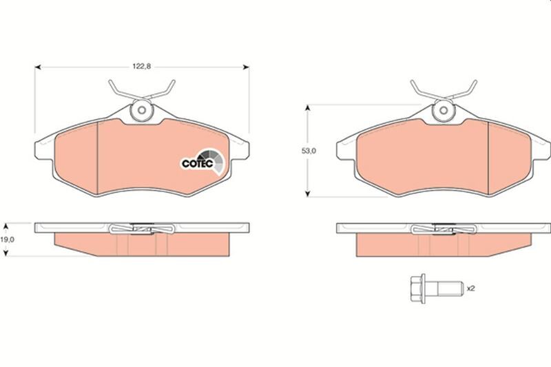 ÖN FREN BALATASI CITROEN C2 03>12 C3 02>10 KÜÇÜK TİP