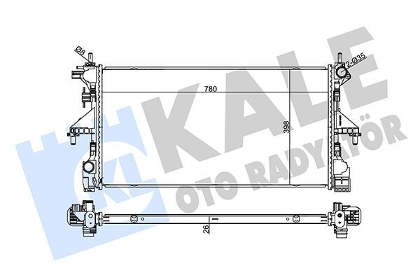SU RADYATÖRÜ PEUGEOT BOxER-CITROEN JUMPER 2.2 3.0HDI 06 >FIAT DUCATO 2.3D MTJ 11 > MT MEKANİK 781x416x24 1616950280-1382424080-1617023380-1618094280