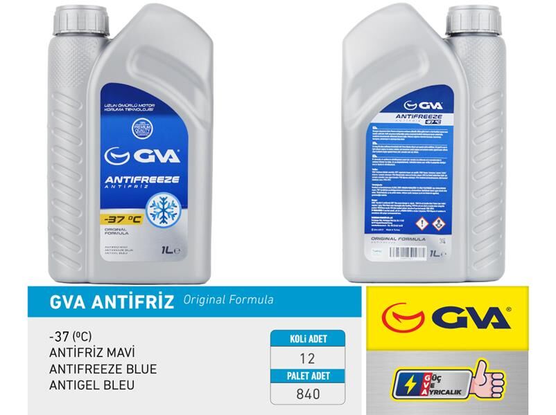 ANTİFRİZ 1 LT -37 C MAVİ Koli 12 Ad 12 Adet