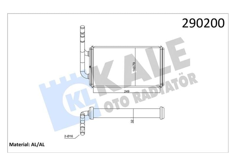 KALORİFER RADYATÖRÜ FORD TRANSİT 93> T12-T15 ALÜMİNYUM