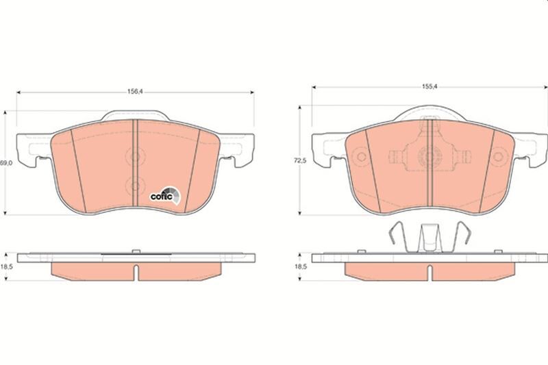 ÖN BALATA VOLVO S60 00-10 S80 98-06 V70 97-07 XC70 00-07 S70 97-00