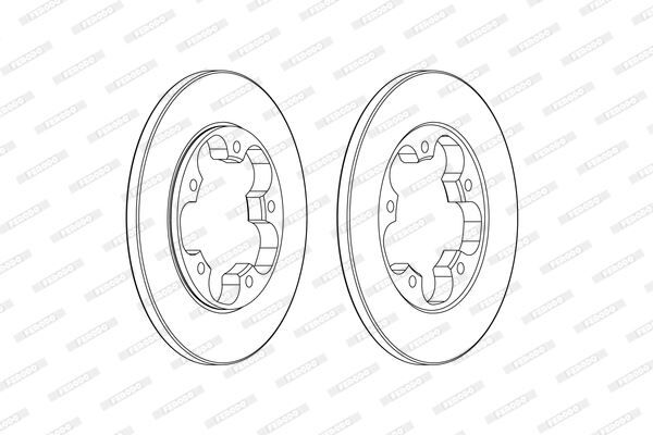 ARKA FREN DISKI TRANSIT V363 14> TEK TEKER A.CEKER DUZ 308MM 5 BIJON