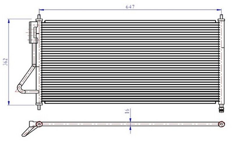 KLIMA RADYATORU FOCUS I 1.4 16V 1.8TDCI 1.6 ZETEC S 16V 98>04
