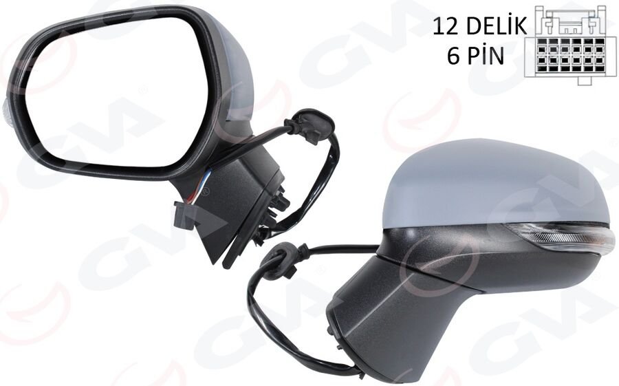 DIŞ DİKİZ AYNASI SOL ELEKTRİKLİ ISITMALI ASTARLI CONVEX PUMA 19-