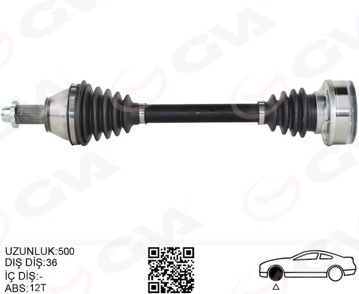KOMPLE AKS SOL POLO-IBIZA-FABIA 1.4 16V 01-12 500mm