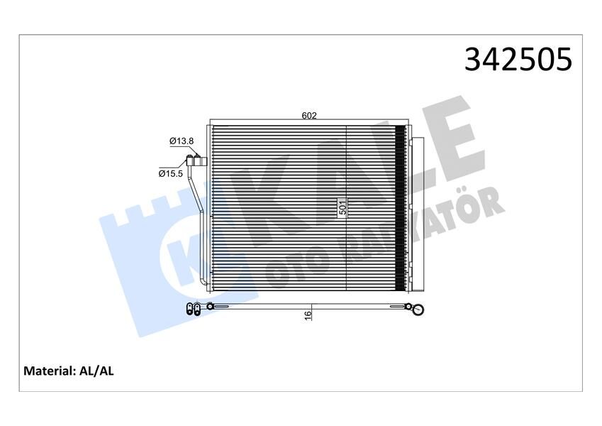 KLIMA RADYATORU BMW E70 F15 F85 E71 E72 F16 F86