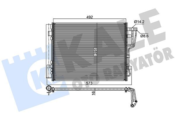KLİMA RADYATÖRÜ KONDENSER HYUNDAI İ30 1.6L D4FB CRDi dizel 16v 07-11 / KIA CEED 1.6L D4FB CRDi 07- 11