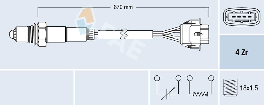 OKSİJEN SENSÖRÜ KATALİZATÖR ASTRA G-H-CORSA C-MERIVA-VECTRA B-C-ZAFIRA A-B-TIGRA 1.8 XER-XE-XEL 7 41mm