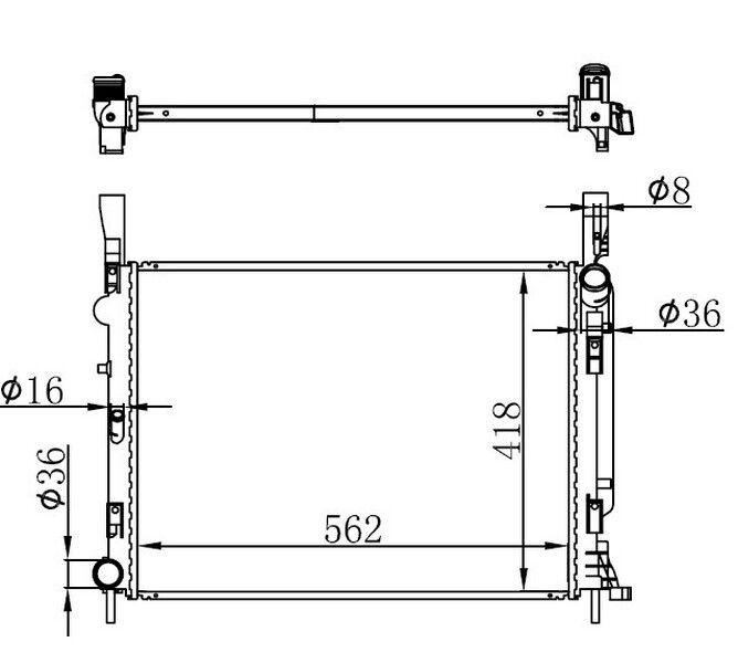 RADYATÖR BRAZİNG KNG 1.5 DCİ 86 PC 09 > AC KLİMASIZ MEK 562x418x26