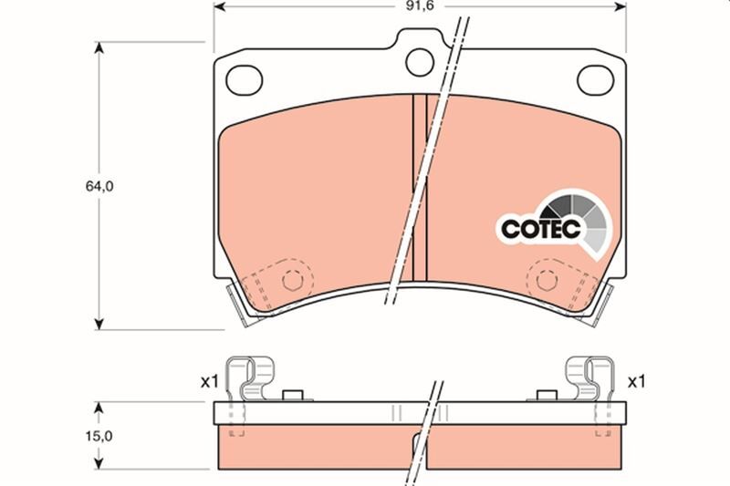 ÖN FREN BALATA MAZDA 323 1.6L B6 BG kasa 89-95 / 1.5L Z5 DOHC BA kasa 96-98