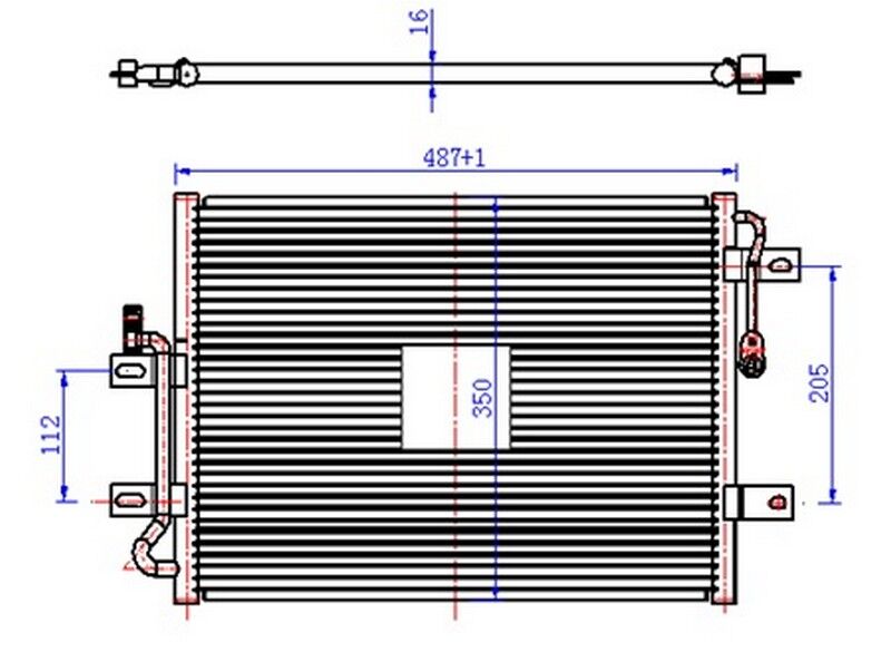KLİMA KONDENSERİ ALBEA 1.2-1.6 445x350x16