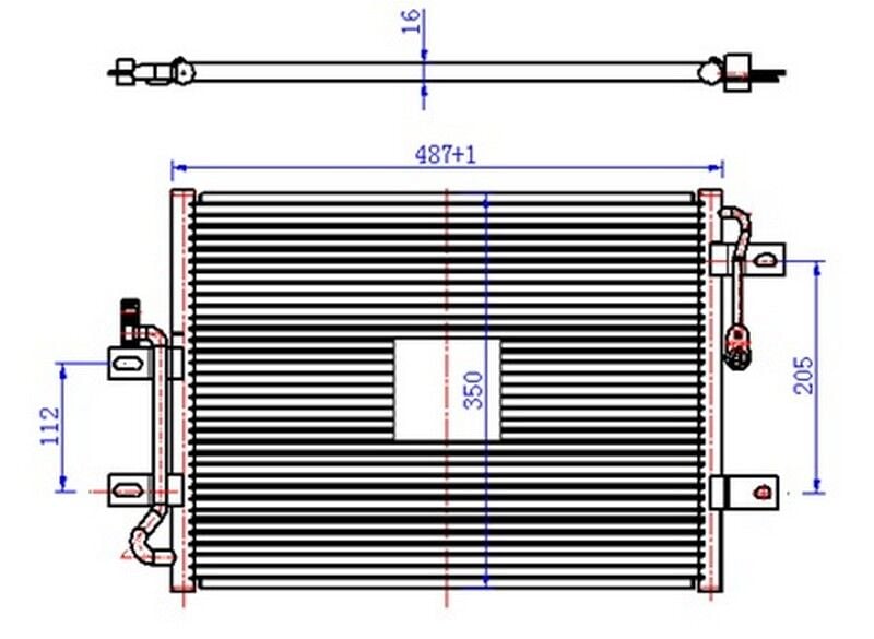 KLİMA KONDENSERİ ALBEA 1.2-1.6 445x350x16