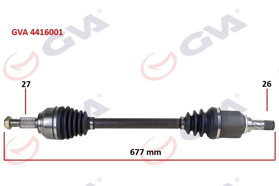 KOMPLE AKS SOL KANGOO III 08> 1.5dCi 677mm