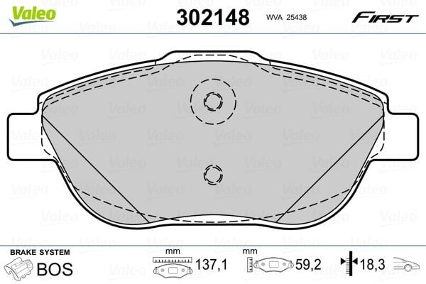 ÖN FREN BALATASI CORSA F 19> CROSSLAND 17> MOKKA 20> C3 II-III-AIRCROSS 09> C4 14> 208 19> 2008 19> DS3 15> 15 İNÇ 283mm