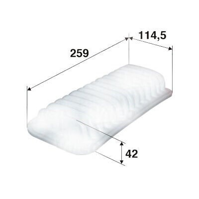 HAVA FİLTRESİ TOYOTA YARIS 1.3L 2SZ-FE SCP12 99-05 1.0L 1SZ-FE SCP10 99-05 1.0L 1KR-FE KSP90 06-11 / DAIHATSU SIRION 1.0L 1KR-FE M300 05-> / P107 05> C1 05> 1.0L