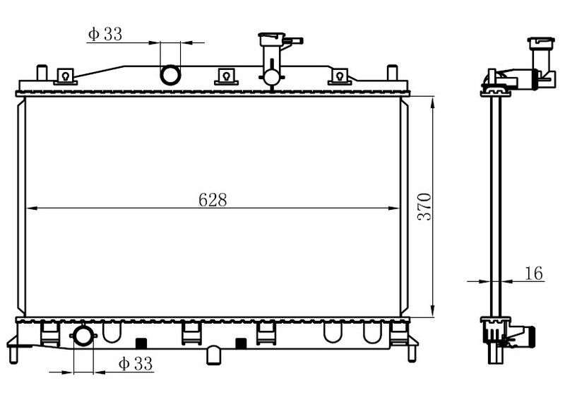 RADYATÖR BRAZİNG ACCENT ERA 1..4/1.6I 05> AC KLİMASIZ MEK 370x628x18