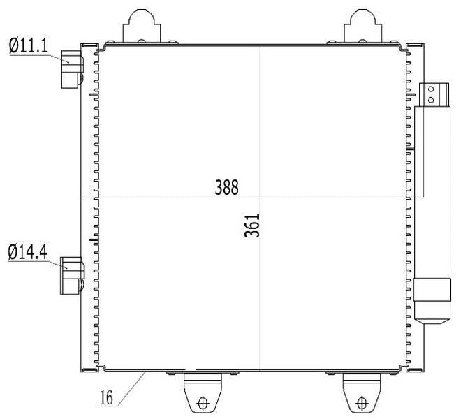 KLİMA RADYATÖRÜ KONDENSERİ P107 05>14 1.0İ 12V-1.4HDİ 05> C1 1.0İ 12V-1.4HDİ 05>
