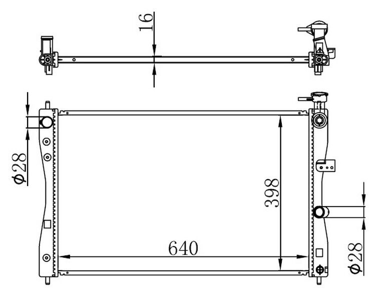 RADYATÖR BRAZİNG COLT 1.1-1.3-1.5 04 > MEK 640x398x16