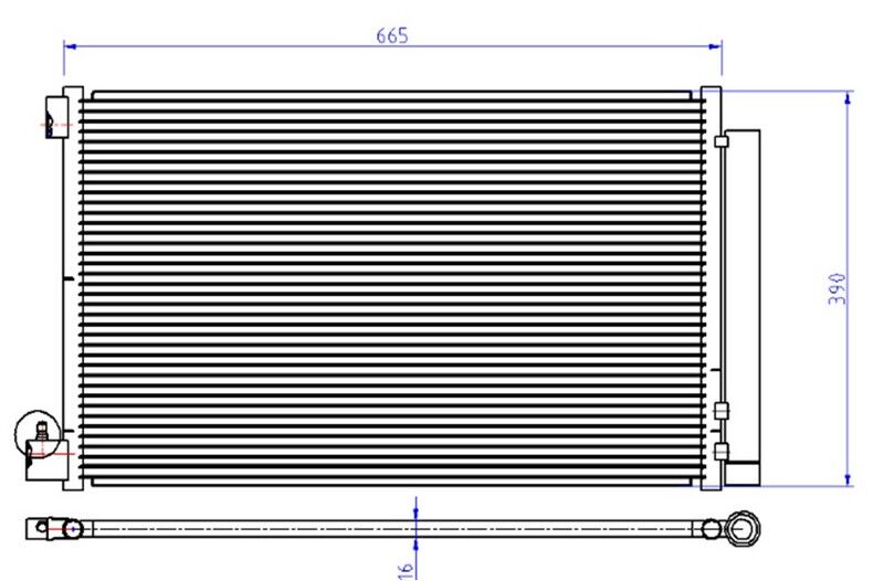 KLİMA RADYATÖRÜ KONDENSERİ OPEL INSİGNİA A 08>17 1.6 XER-LET 1.6-2.0 CDTI 666X392X16 OTO.-MEK.