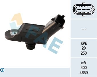 MAP SENSÖRÜ FIAT DOBLO 05> 500 07> PUNTO 09> BRAVO II 07>14 BRAVA 00> ALFA ROMEO GIULIETTA 10> MITO 09> 147 01> 156 01> LANCIA YPSILON 03>11 DELTA III 07>14 1.3JTD 1.4 TB 1.9JTD