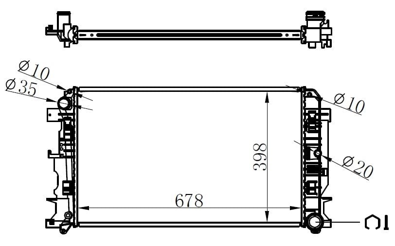 MOTOR SU RADYATORU MERCEDES SPRINTER B906 . VW CRAFTER 30-35-50 680X388X26