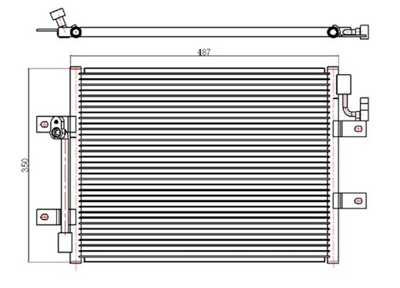 KLİMA KONDENSERİ ALBEA 1.3JTD 450x350x16