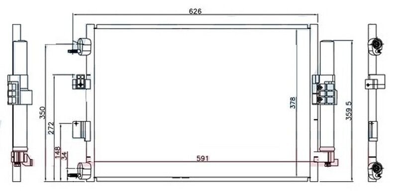 KLİMA RADYATÖRÜ FORD CONNECT-KUGA-FOCUS-CMAX 13> 1.0 ECOBOOST-1.5 TDCİ 1.6TDCI E5