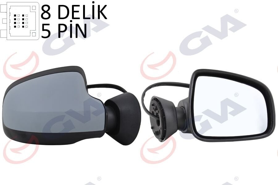 DIŞ DİKİZ AYNASI SAĞ DUSTER 11> ELEKTRİKLİ ISITMALI ASTARLI KONVEKS 5 FİŞ VM-6802EHPR