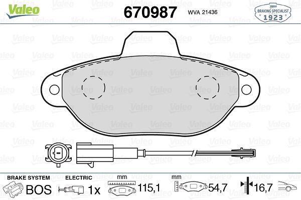ÖN BALATA FİŞLİ FIAT PANDA 1.2 09 > PANDA 1.4 10 > 500 1.2 11/08 > FORD KA 1.2 2.09 >