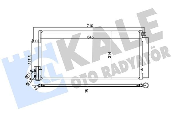 KLIMA RADYATORU OPEL CORSA D-COMBO 06> FIAT GRANDE PUNTO-BRAVO II-LINEA 1.3-1.7 CDTI-MTJ 1.6T AL/AL 625x295x16
