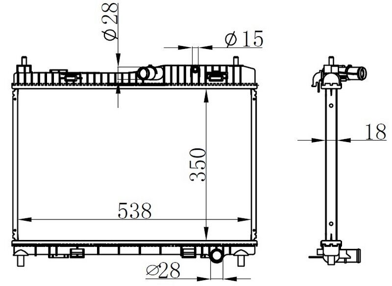 SU RADYATÖRÜ FORD BMAX-FİESTA 08> 1.25-1.4-1.6 ZETEC