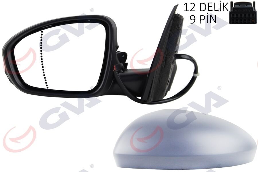 DIŞ DİKİZ AYNASI SOL MEGANE 15> ELEKTRİKLİ ISITMALI KATLANIR SİNYALLİ ASTARLI ASFERİK VM-6142EBFPAL