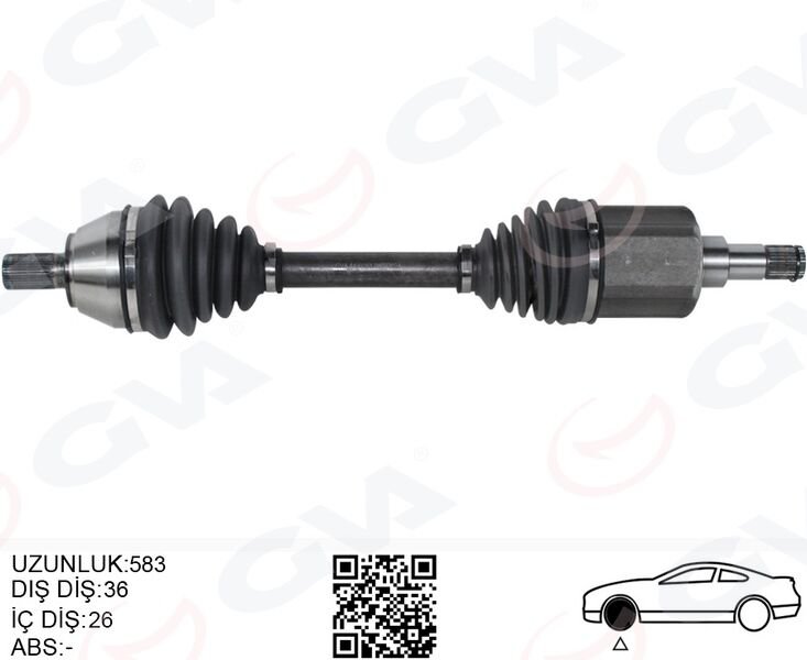 ÖN AKS KOMPLE SOL VOLVO C30 10> D2 S40 II 10> D2 V50 10> D2 MEKANİK ŞANZIMAN 6 VİTES