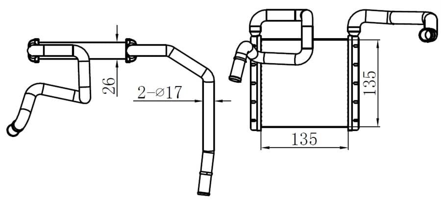 KALORİFER BRAZİNG HEATER 135X135X26 B2500 / RANGER