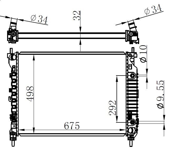RADYATOR BRAZİNG AT 675X498X32 CAPTİVA 2.2 CDTI 2006 606256-42400244