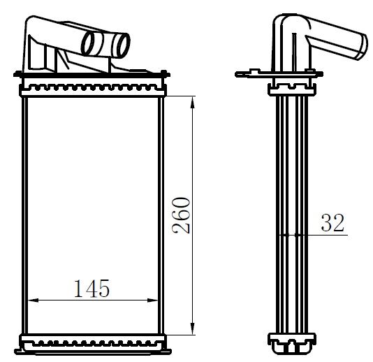 KALORİFER RADYATÖRÜ BRAZİNG LGN 260X156X32 OTO.-MEK.