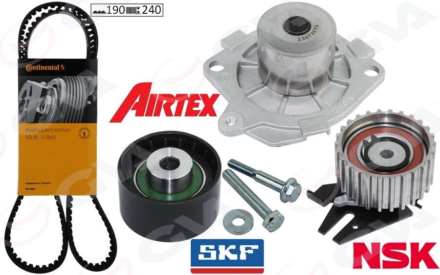 DEVİRDAİMLİ EKSANTRİK GERGİ KİTİ 190x240 BRAVO 96>DOBLO 01>MAREA 99-02 -IDEA 04>1.9JTD KTB317