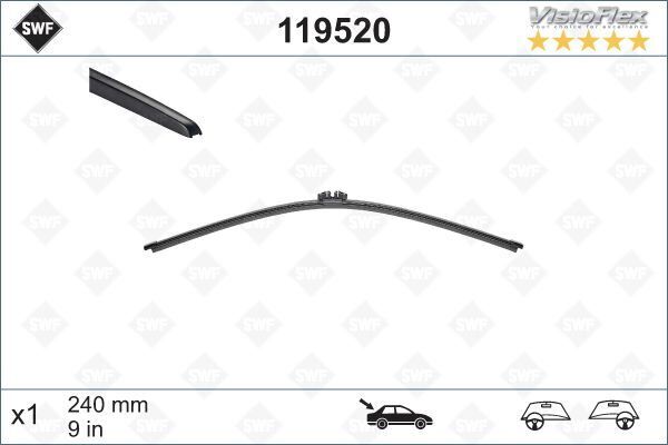 ARKA CAM SİLECEK SÜPÜRGESİ RENAULT CLIO IV 12> 240MM